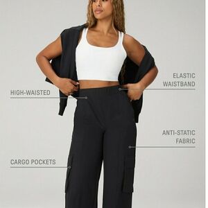 Fabletics Black Wide Leg Cargo Pants